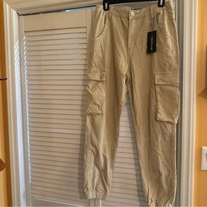 PrettyLittleThing Women's Tan Cargo Pants
